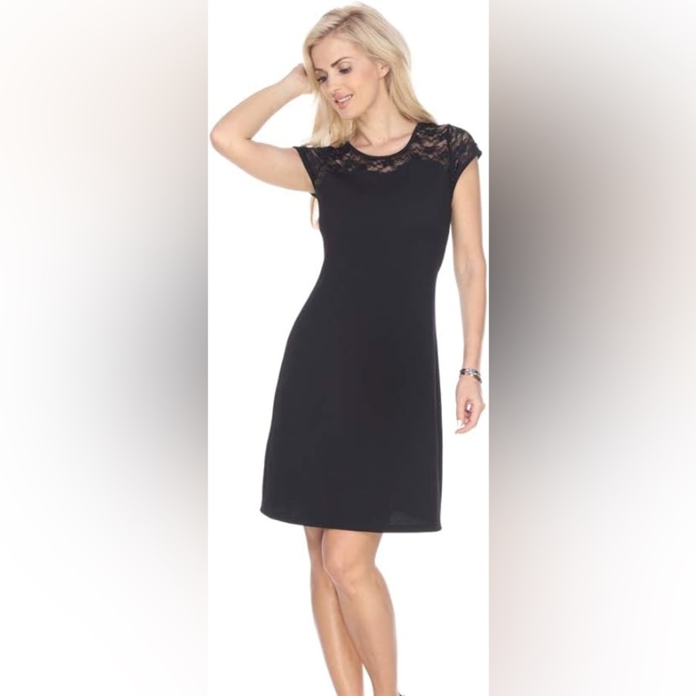 White Mark Pelagia Dress, Black Size L